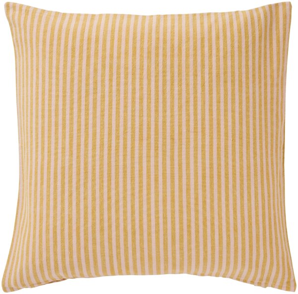 Povlak na polštář Linea Mustard / Light Pink stripes 45 × 45 cm