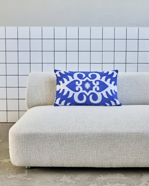 Bavlnený poťah na vankúš Amici Blue 60 × 40 cm