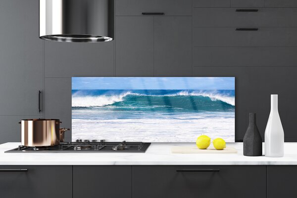 Sklenený obklad Do kuchyne More vlna voda oceán 125x50 cm