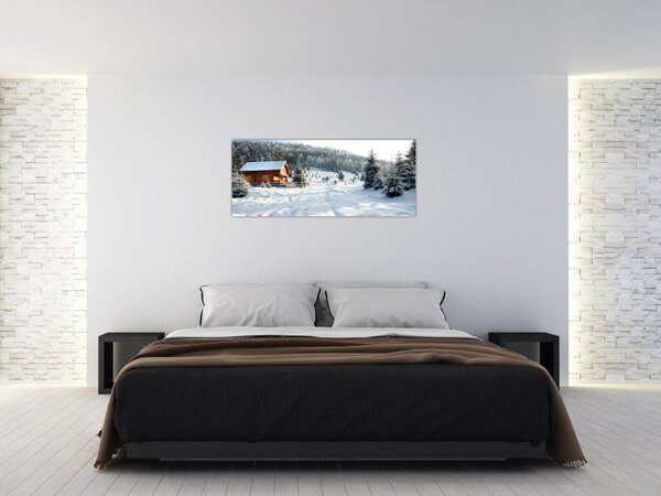 Obraz - Horská chata (120x50 cm)