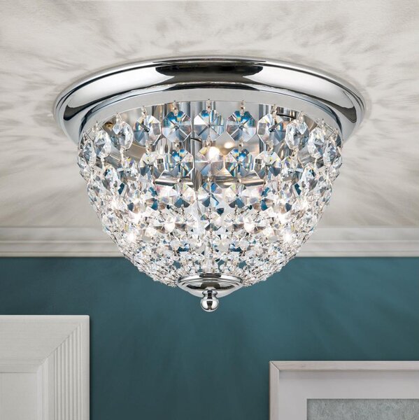Orion DLU 1840/35-Krištáľové str. svietidlo PLAFOND 3xE27/40W/230V pr.35 cm chróm