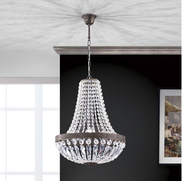 Orion HL 6-1497/3 - Krištáľový luster na reťazi ARILA 3xE27/60W/230V hnedá/patina