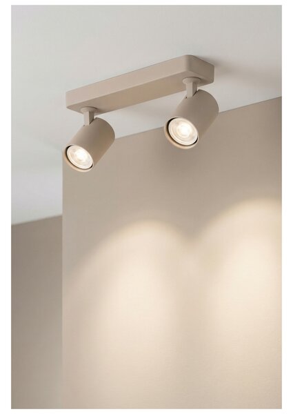 Prisadené bodové svietidlo Exo Beige béžové 2x 50 W