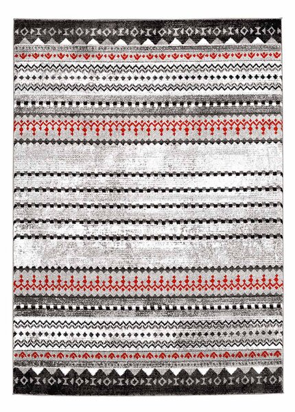 Dekorstudio Moderný koberec MODA SOFT sivo červený 1136 Rozmer koberca: 140x200cm