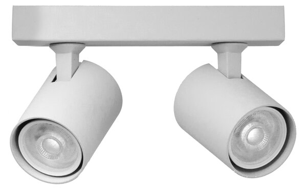 Prisadené bodové svietidlo Exo Line biele 2x 50 W
