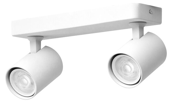 Prisadené bodové svietidlo Exo Line biele 2x 50 W