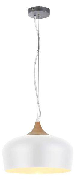Drevený luster Parma biele – Biela
