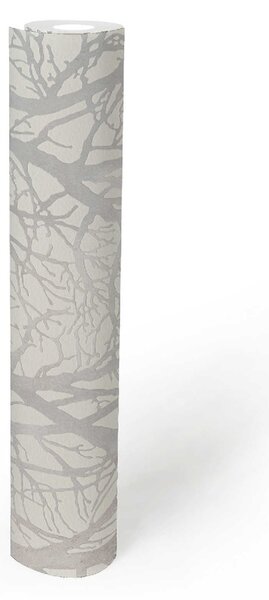 A.S. Création | Vliesová tapeta na stenu Life 30094-1 | 0,53 x 10,05 m | biela, metalická