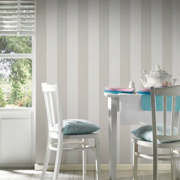 A.S. Création | Vliesová tapeta na stenu Simply Stripes 9483-42 | 0,53 x 10,05 m | hnedá, béžová