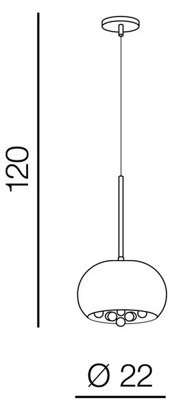 Rustikálny luster Burn 1 – Sivá