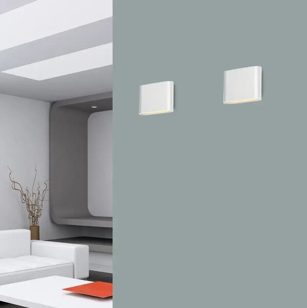 LED vonkajšie nástenné osvetlenie Cremona S biele – Biela