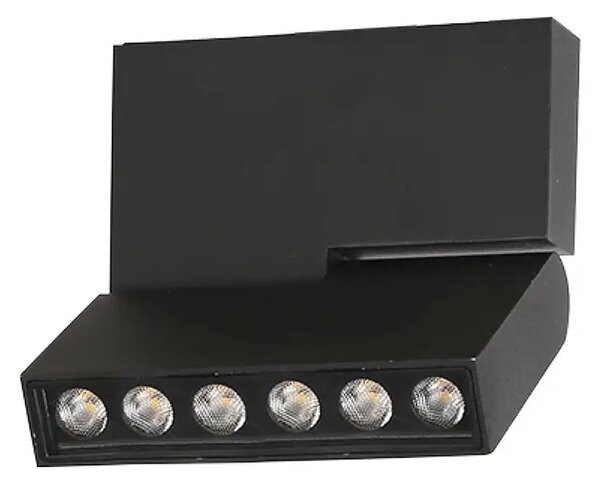 LED bodové svetlo Leon čierne – Čierna