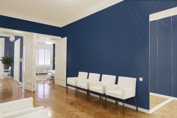 A.S. Création | Vliesová tapeta na stenu New Walls 37419-1 | 0,53 x 10,05 m | modrá