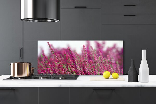 Sklenený obklad Do kuchyne Kvety lúka príroda 125x50 cm