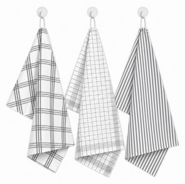 XPOSE® Kuchynské utierky LINIE 3ks - sivé 40x60 cm