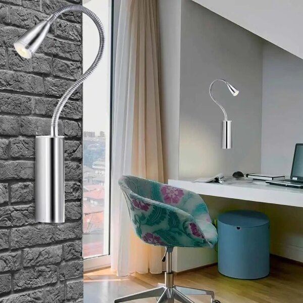 LED nástenné svietidlo Veronica chróm – Sivá