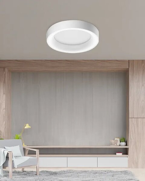 LED stropné svietidlo Sovana 55 CCT biele s diaľkovým ovládačom – Biela
