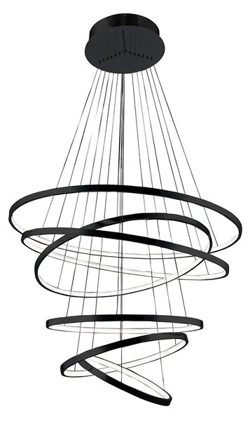 Luxusný luster Wheel 6 Long Dimm čierne – Čierna