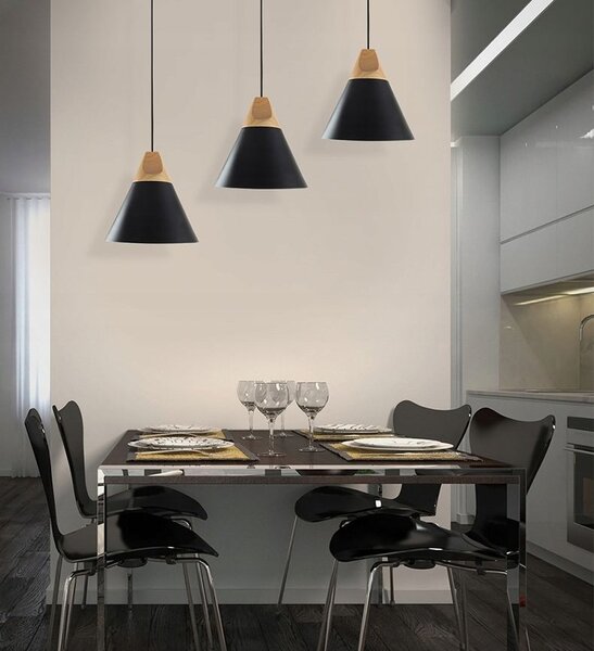 Toolight Scandi C, stropné svietidlo 1xE27 SCANDI C WHITE APP061-1CP, biela-hnedá, OSW-00106