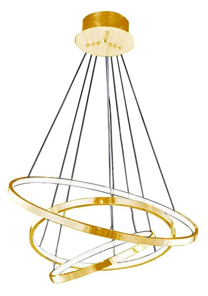 Luxusný luster Wheel 3 Dimm zlaté – Zlatá
