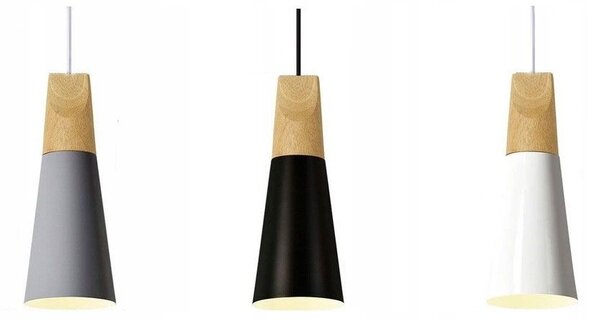 Toolight - stropné svietidlo SCANDI B 1xE27, čierna-hnedá, OSW-00149