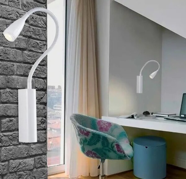 LED nástenné svietidlo Veronica biele – Biela