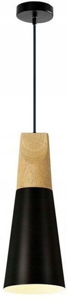 Toolight - stropné svietidlo SCANDI B 1xE27, čierna-hnedá, OSW-00149