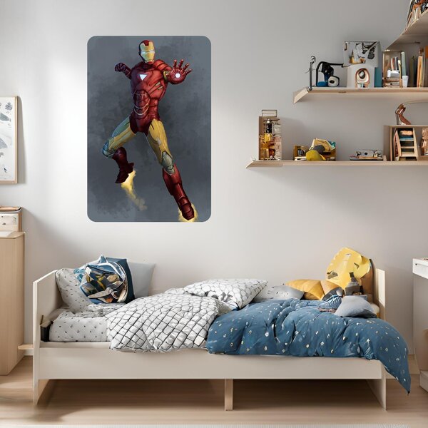 60x90cm Ironman - textilná nálepka na stenu
