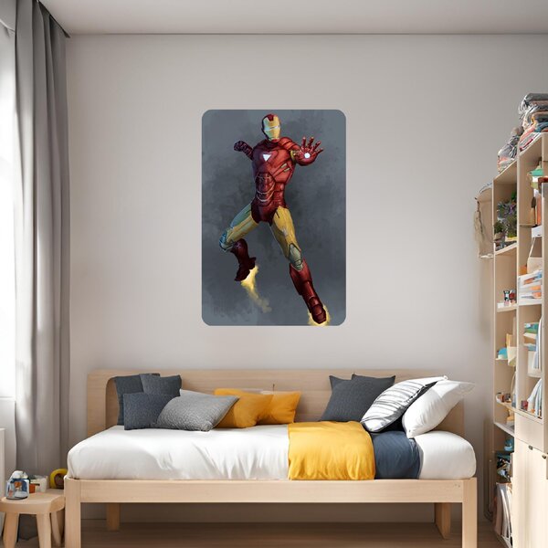 60x90cm Ironman - textilná nálepka na stenu