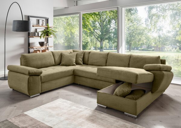 SEDACIA SÚPRAVA, textil, olivovozelená Livetastic - Sedačky, Online Only