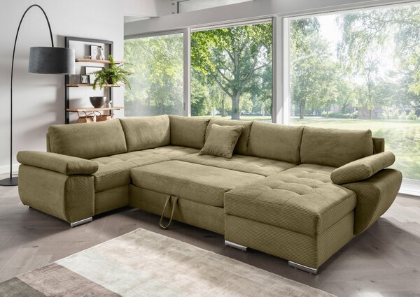 SEDACIA SÚPRAVA, textil, olivovozelená Livetastic - Sedačky, Online Only