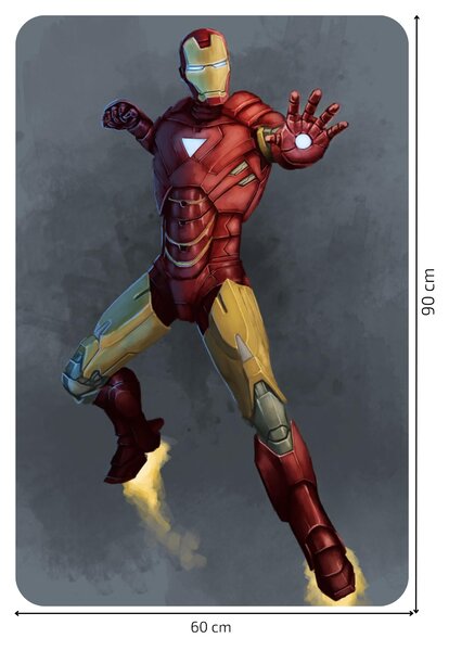 60x90cm Ironman - textilná nálepka na stenu