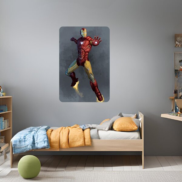 60x90cm Ironman - textilná nálepka na stenu