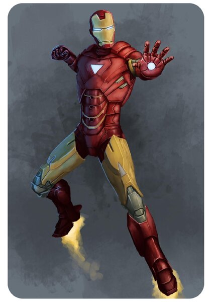 60x90cm Ironman - textilná nálepka na stenu