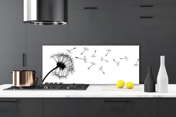 Sklenený obklad Do kuchyne Púpava kvet 125x50 cm