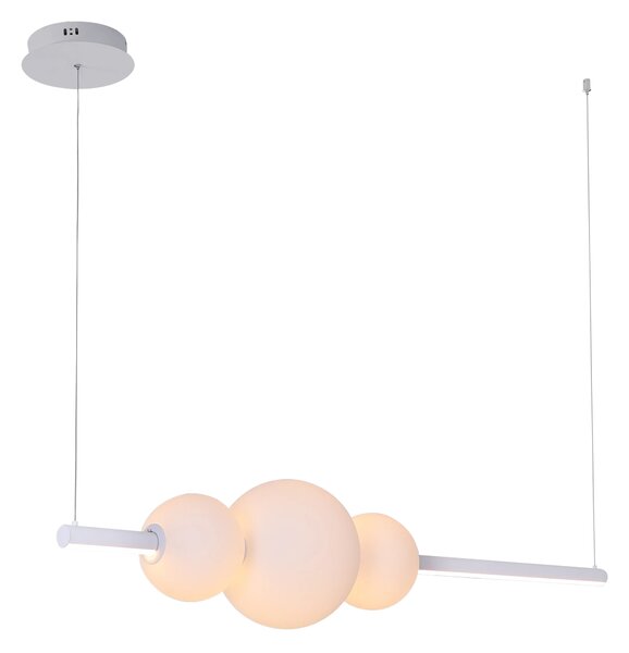 Retro luster Sandra 3 stmievateľný biele – Biela