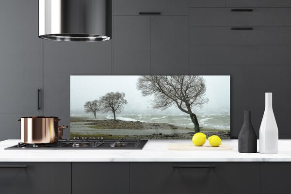 Sklenený obklad Do kuchyne More búrka vlny 125x50 cm