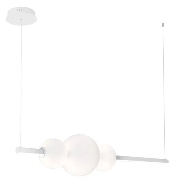 Retro luster Sandra 3 stmievateľný biele – Biela
