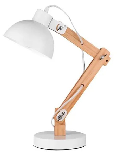 Drevená stolová lampa Lila biela
