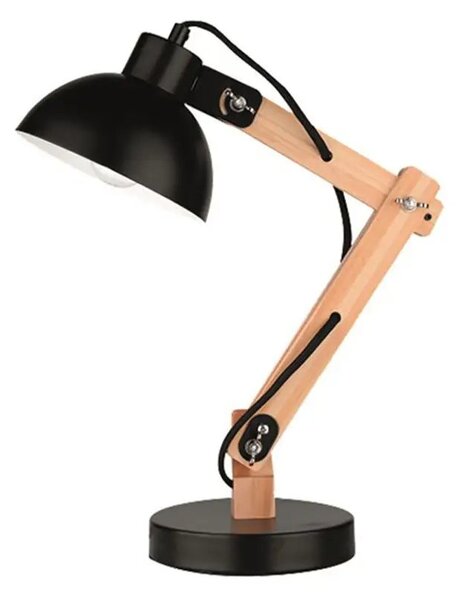 Drevená stolová lampa Lila čierna