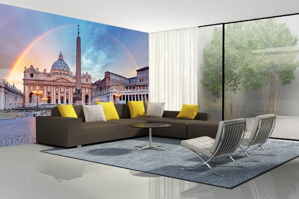 DIMEX | Vliesové fototapety na stenu Bazilika sv. Petra V. MS-5-1168 | 375 x 250 cm | vicefarebná, modrá, hnedá, šedá