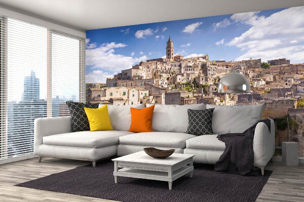 DIMEX | Vliesové fototapety na stenu Matera MS-5-1120 | 375 x 250 cm | zelená, modrá, biela, béžová, hnedá