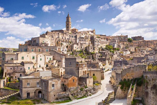 DIMEX | Vliesové fototapety na stenu Matera MS-5-1120 | 375 x 250 cm | zelená, modrá, biela, béžová, hnedá