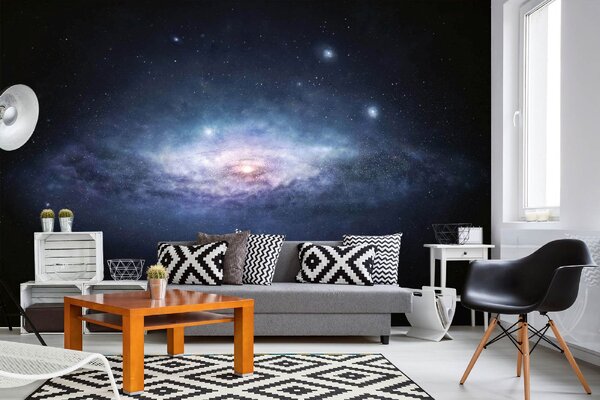 DIMEX | Vliesové fototapety na stenu Galaxia MS-5-2259 | 375 x 250 cm | biela, čierna, šedá