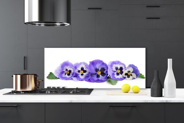 Sklenený obklad Do kuchyne Plátky kvet sirôtky 125x50 cm