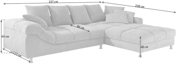 SEDACIA SÚPRAVA, textil, sivá, strieborná Carryhome - Sedačky