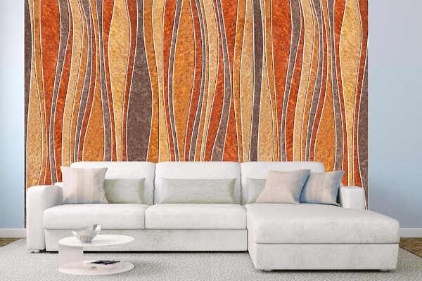 DIMEX | Vliesové fototapety na stenu Jesenný vzor MS-5-1456 | 375 x 250 cm | červená, oranžová, hnedá