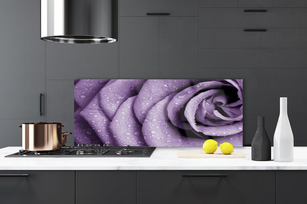 Sklenený obklad Do kuchyne Ruže kvet rastlina 125x50 cm
