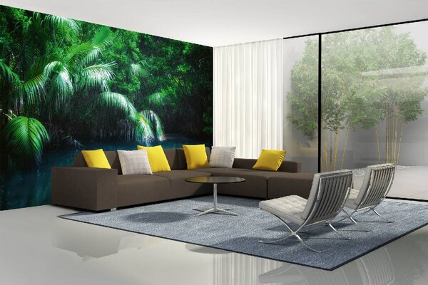 DIMEX | Vliesové fototapety na stenu Mangrovový dažďový prales MS-5-1585 | 375 x 250 cm | zelená, modrá