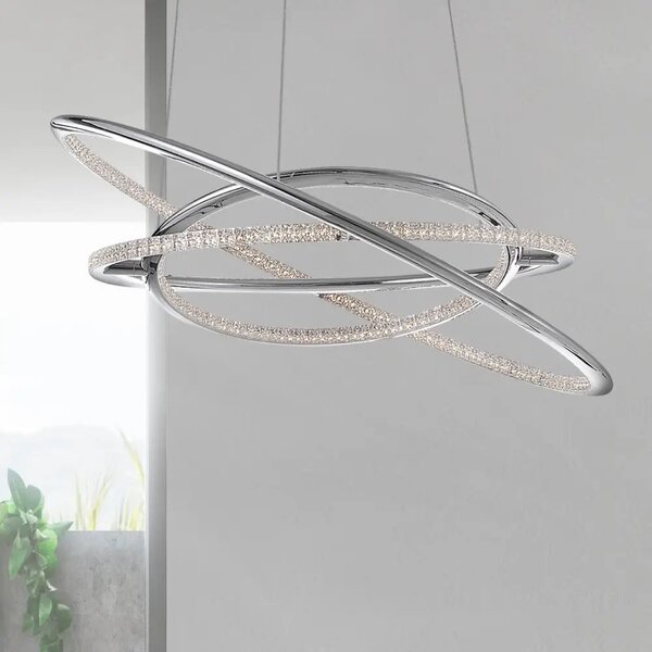 LED luster Livorno 60 Chrome – Sivá